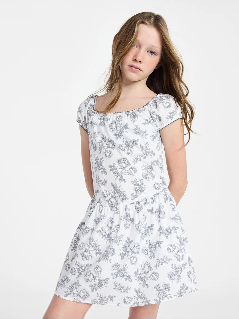 Weekend Academy Girls Cotton Corset Dress, Sizes 4-18 | Walmart (US)