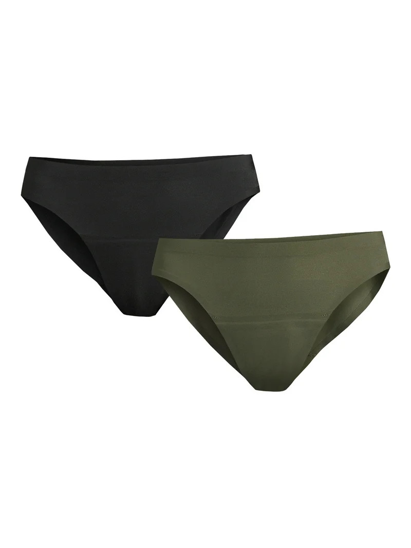 No Boundaries Women's Bikini Period Panties, Super Absorbency, 2-Pack | Walmart (US)