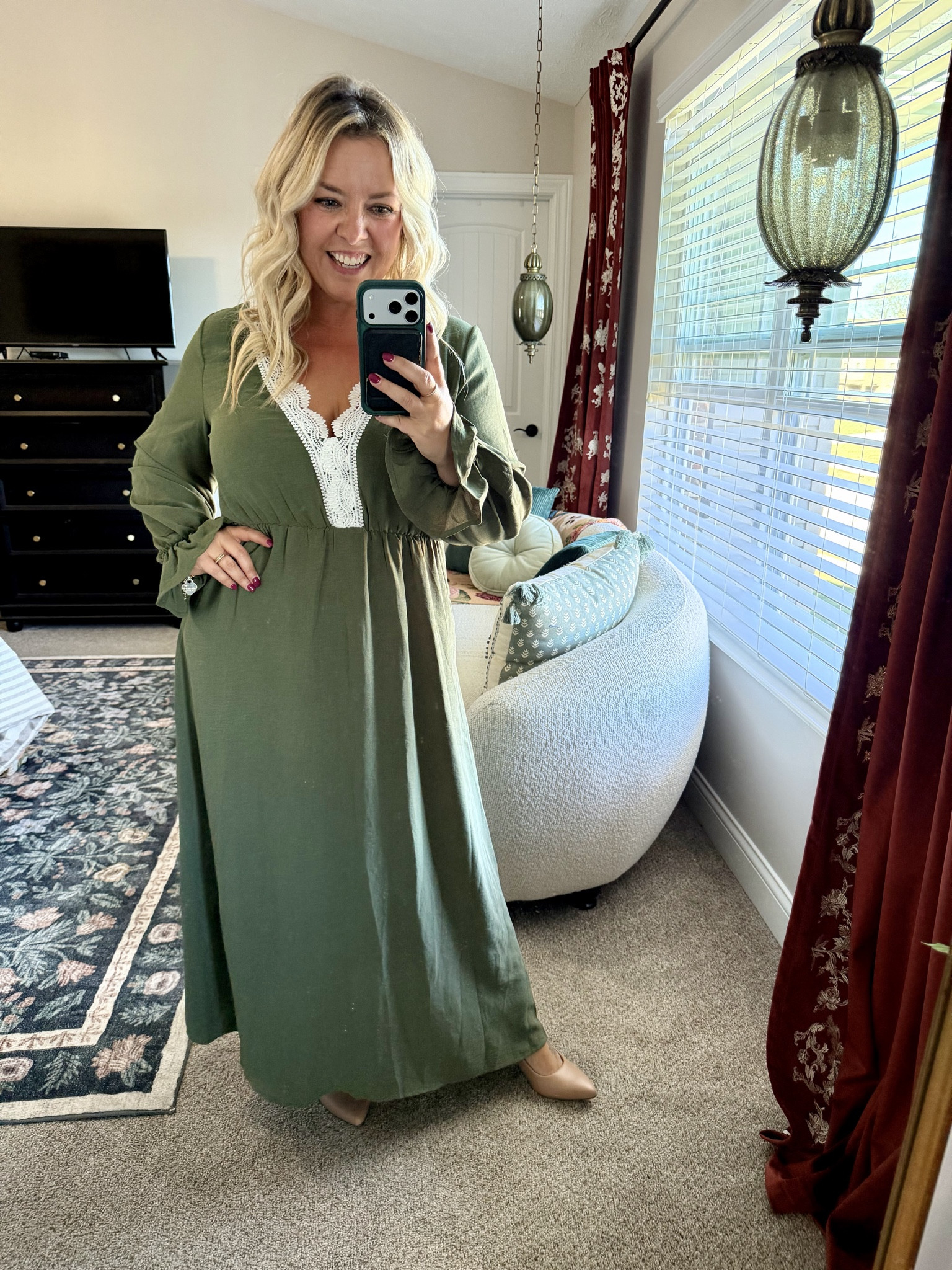 This long sleeve maxi dress is so perfect for family pics or thanksgiving gatherings! It’s from SHEIN & is SO GOOD but I returned a lot from my recent order so I also linked all the amazing finds I kept  from that order too in case you want to add anything else on! Wearing my true size large, I’m 5’2” so petite friendly too!  

#LTKPetite #LTKFindsUnder50 #LTKMidsize