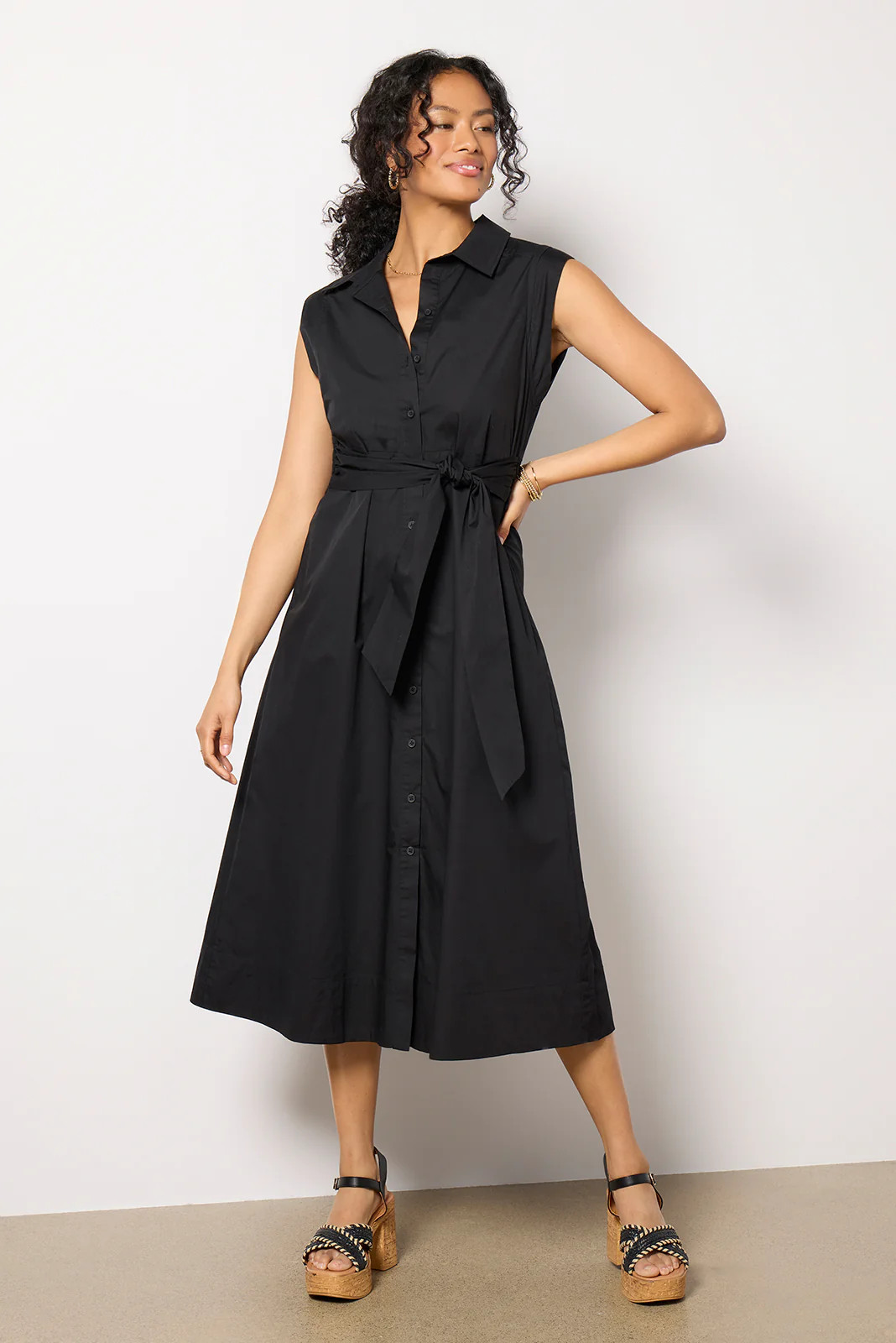 Perry Tie Waist Shirt Dress | Evereve
