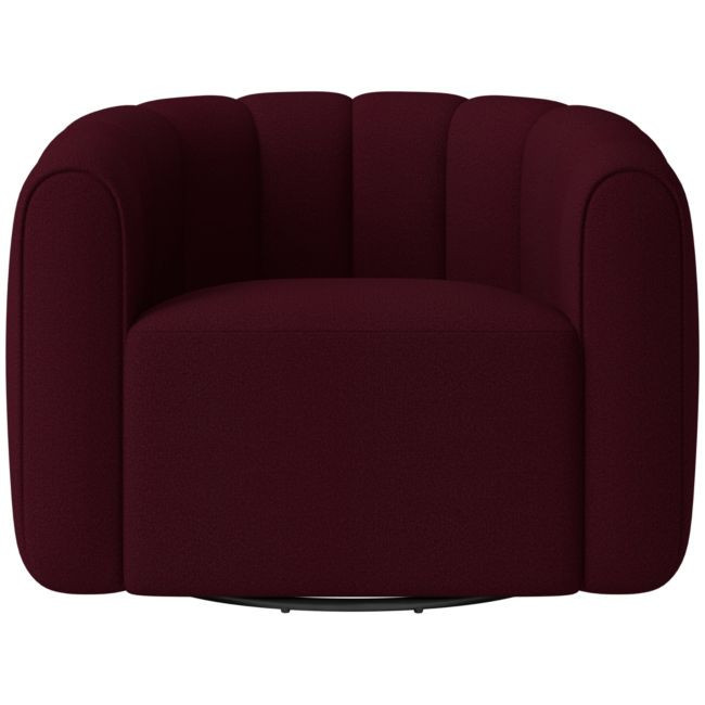 Fitz Swivel Chair Luca Oxblood | CB2