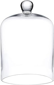 8.5X4.7 Inches Cloche Glass Dome Glass Cloche Bell Jar Bell Dome Glass Display Cover for Dessert ... | Amazon (US)
