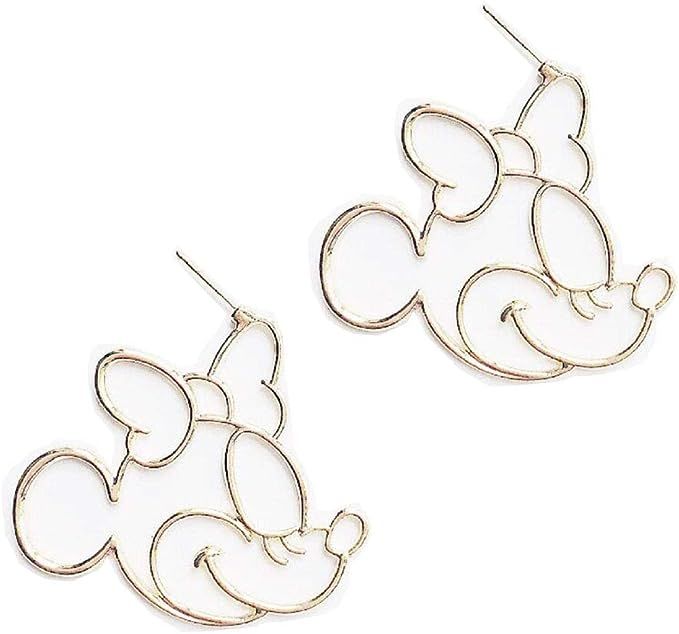 Silver Plated Black Gold Hidden Mouse Boys Drop Earrings Cute Bow Detail Girls Dangle Earring Lar... | Amazon (US)