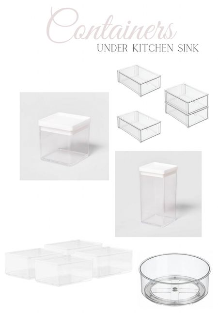 Clear containers for under sink organization
Stackable containers, clear organizers
Clean, tidy home ideas

#LTKhome