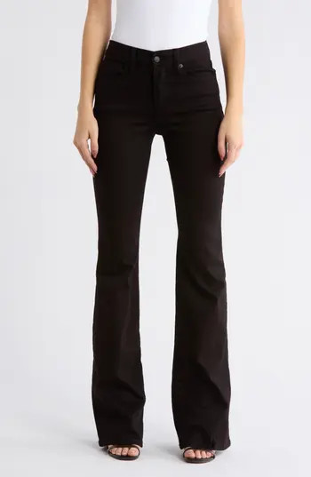 Good American Good Legs Flare Jeans in Black001 at Nordstrom Rack, Size 4 | Nordstrom Rack