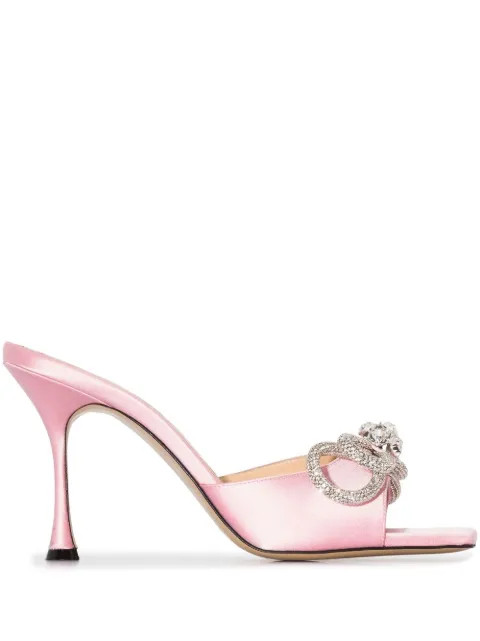 bow-detail 100mm sandals | Farfetch Global