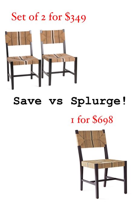 Can’t believe this save vs splurge deal! Love these chairs 😍. 

#LTKhome #LTKsalealert