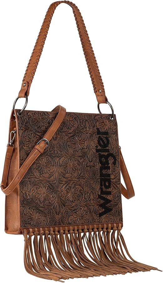 Wrangler Western Shoulder Bags for Women Cowgirl Fringe Tote Purse | Amazon (US)
