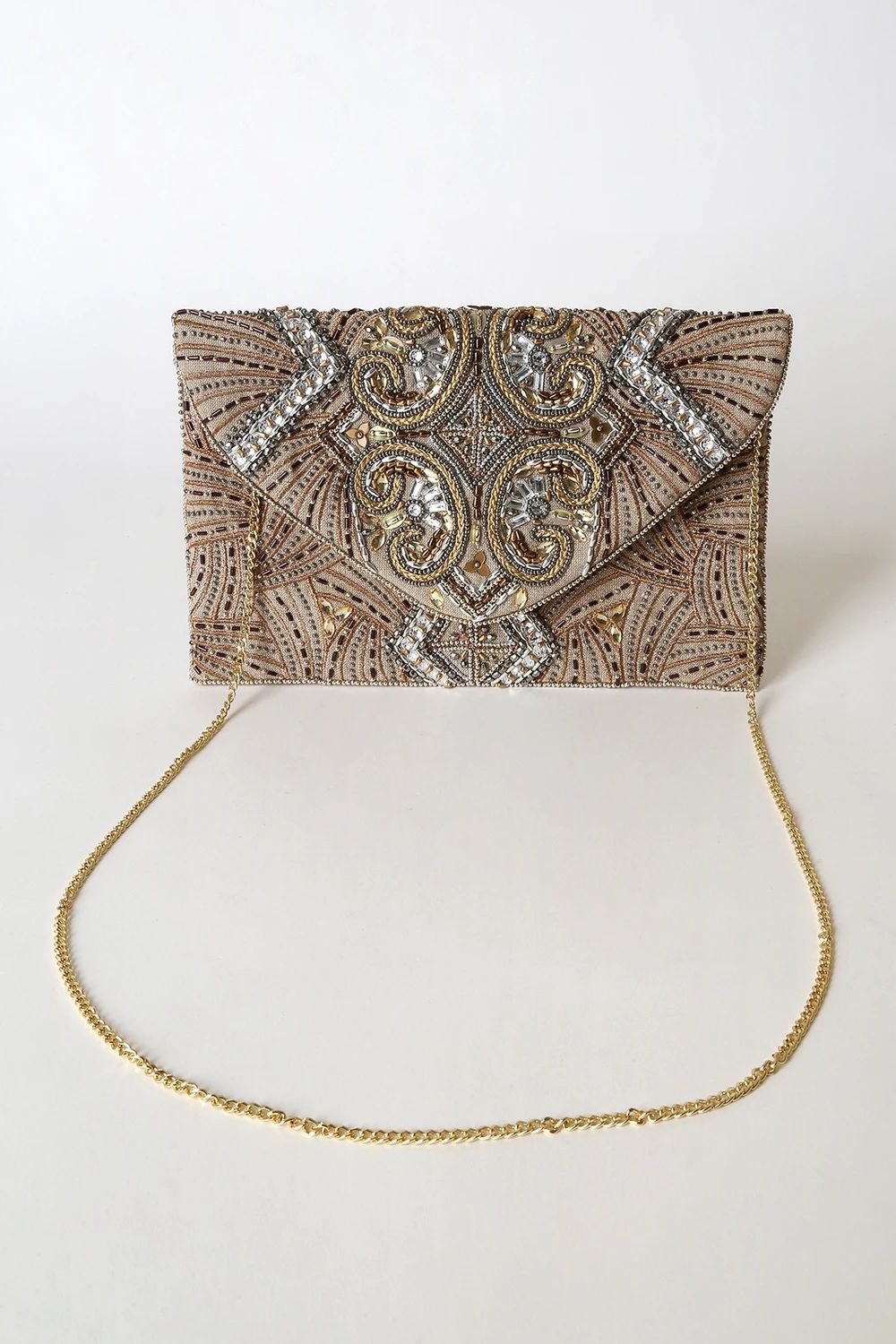Sparkling Evening Gold Beaded Clutch | Lulus (US)