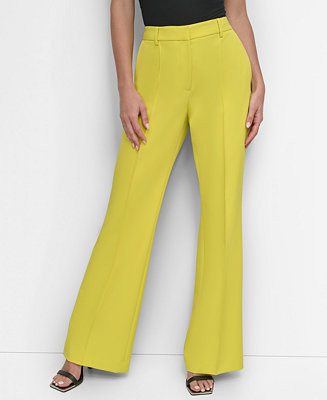 Petite Pintuck Flare-Leg Pants | Macy's