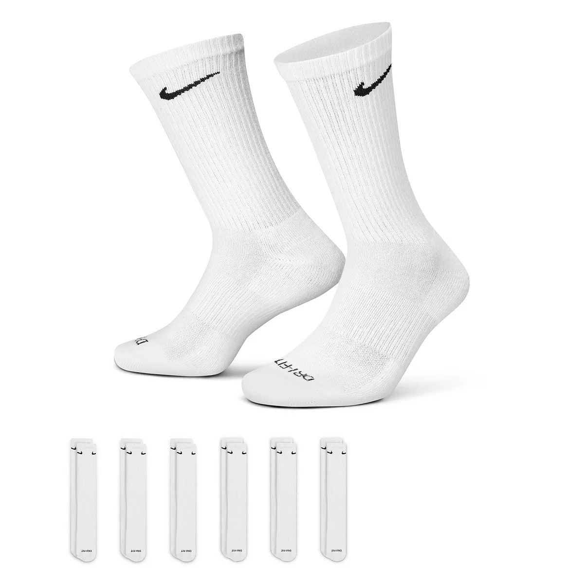 Men's Nike 6-pack Everyday Plus Cushion Crew Training Socks | Kohl's