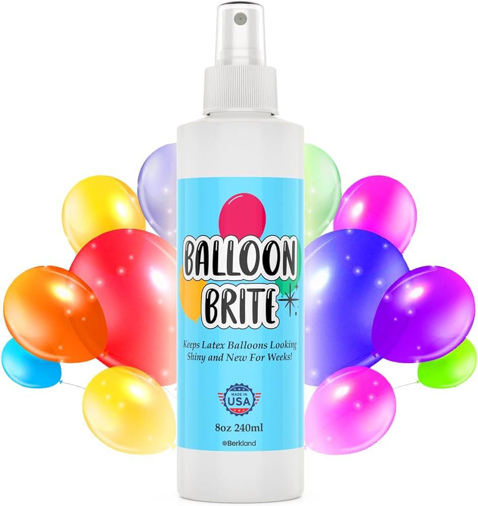 8 oz Balloon High Shine Spray for Latex Balloons - Balloon Spray Shine for an Elegant Hi Gloss Fi... | Amazon (US)