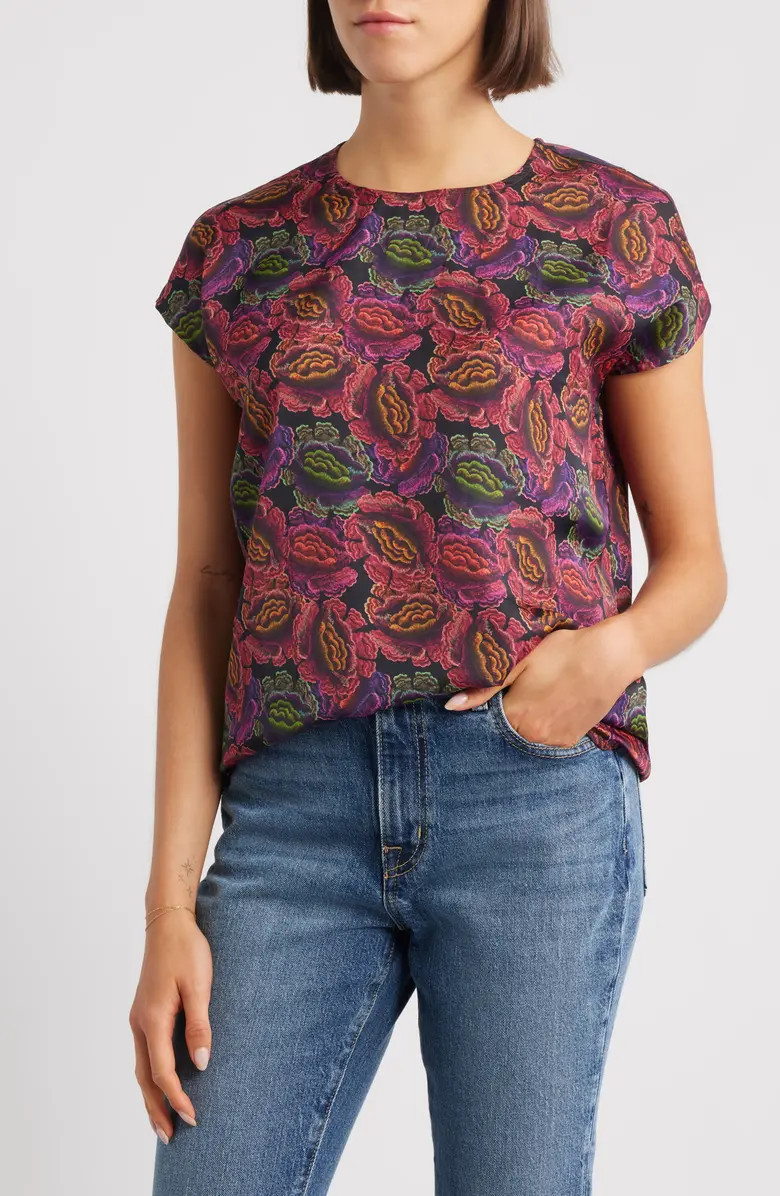 APNY Print Cap Sleeve Shell | Nordstrom | Nordstrom