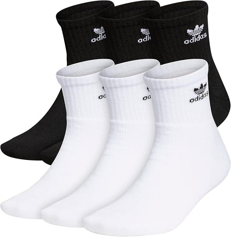 adidas Originals unisex-adult Trefoil Quarter Socks (6-pair) | Amazon (US)