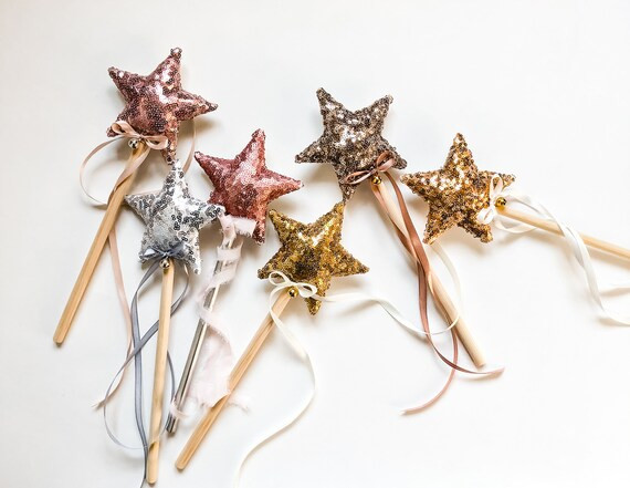 Star Wand - Sequin Wand - Fairy Wand - Magic Wand - Pretend Play Costume - Dress Up Wand - Magic ... | Etsy (US)