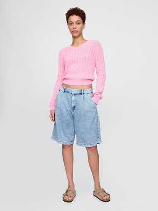 365 High Rise UltraSoft Longline Trouser Shorts | Gap (CA)