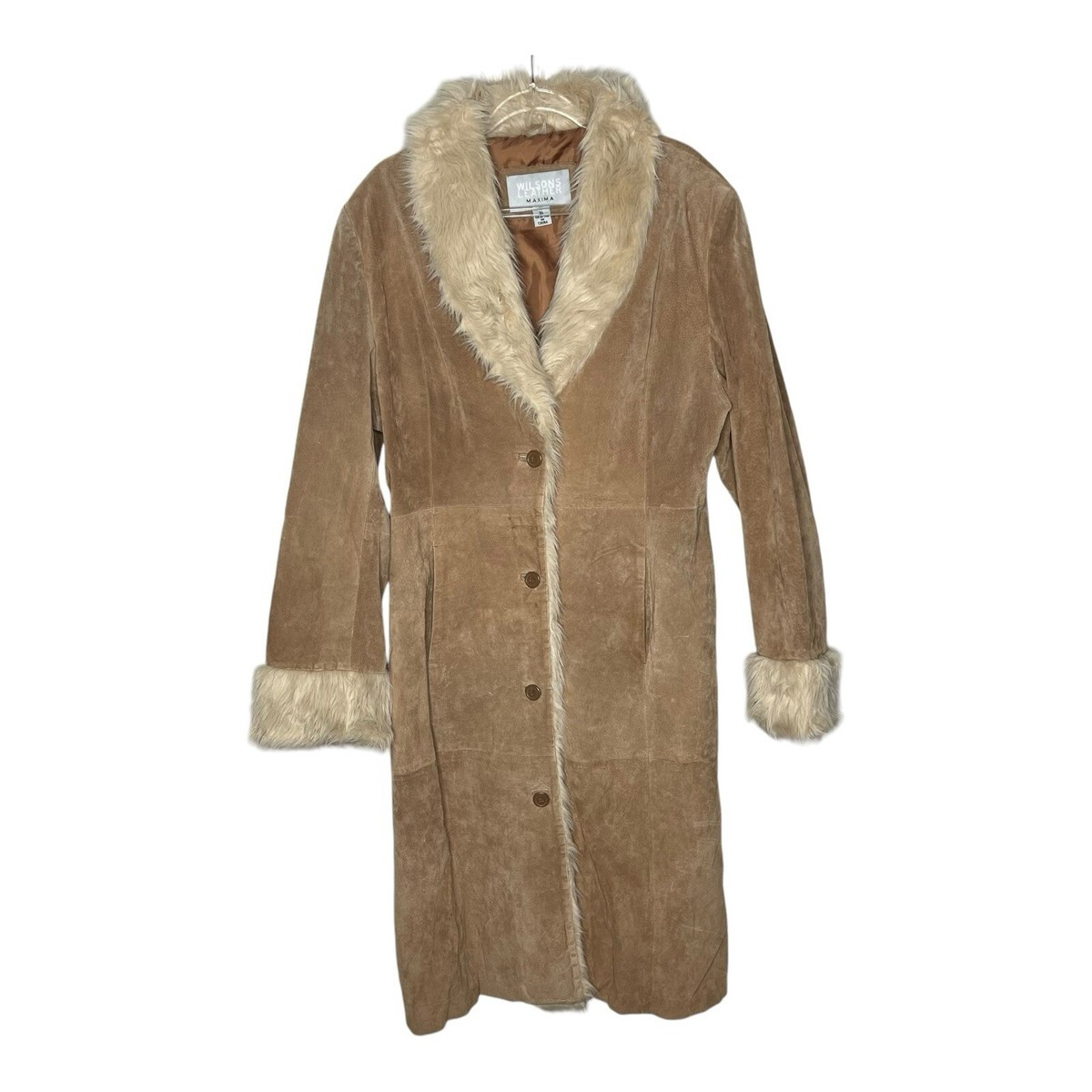 Wilsons Leather Maxima Jacket Womens XL Suede Penny Lane Coat Vintage 90s Boho  | eBay | eBay US