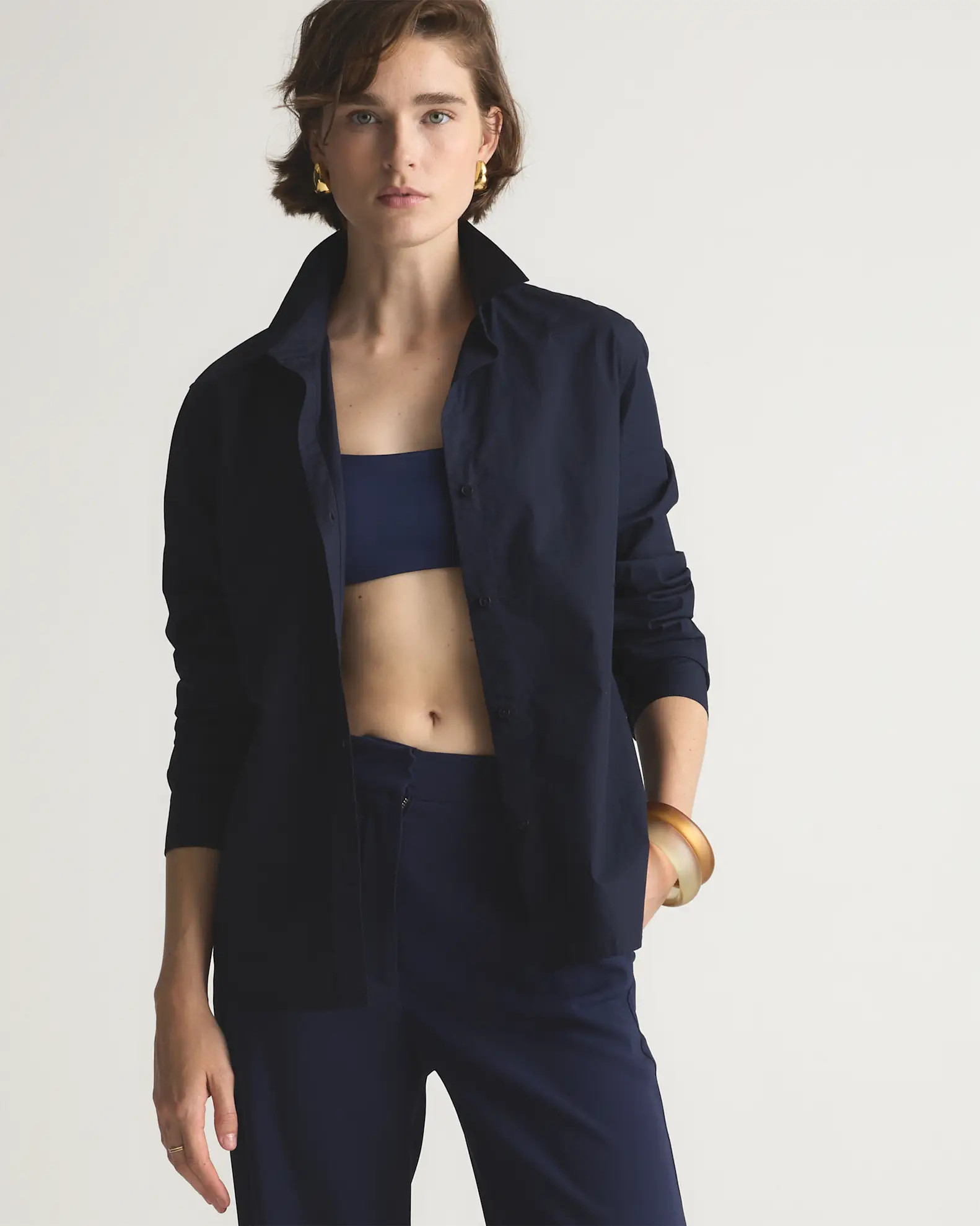 100% Organic Cotton Poplin Long Sleeve Shirt | Quince