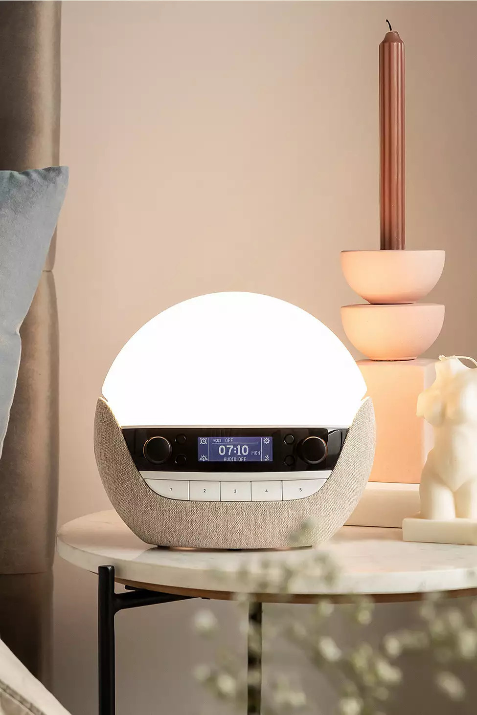 Lumie Bodyclock Luxe 700FM Alarm Clock - Neutral ALL at Urban Outfitters | Urban Outfitters UK