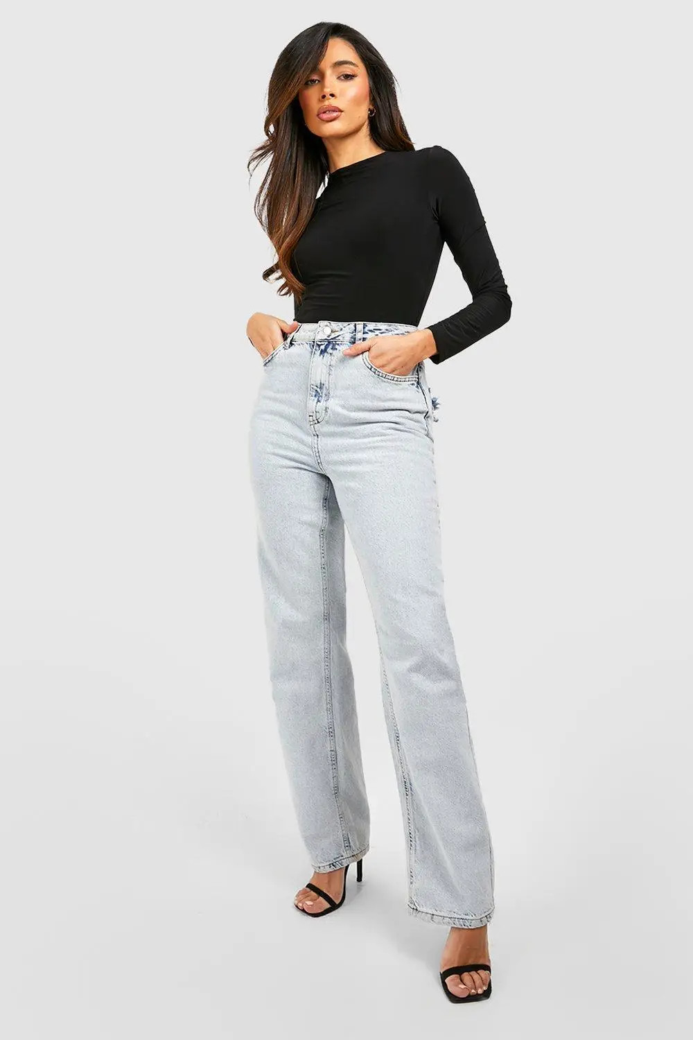 Double Layer Slinky Long Sleeve Crew Neck Bodysuit | Boohoo.com (UK & IE)