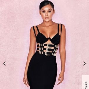 House of CB black bandage belted dress “KIA” | Poshmark