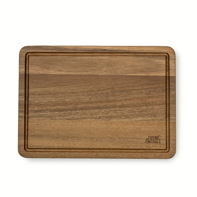 Thyme & Table Medium 10"x14" Acacia Wood Cutting Board with Triangle Shaped Anti-Slip Grips | Walmart (US)