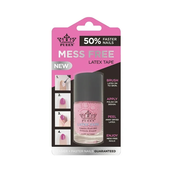 Pueen Nail Art Peel off Cuticle Guard Skin Barrier Latex Tape, 12 ml | Walmart (US)