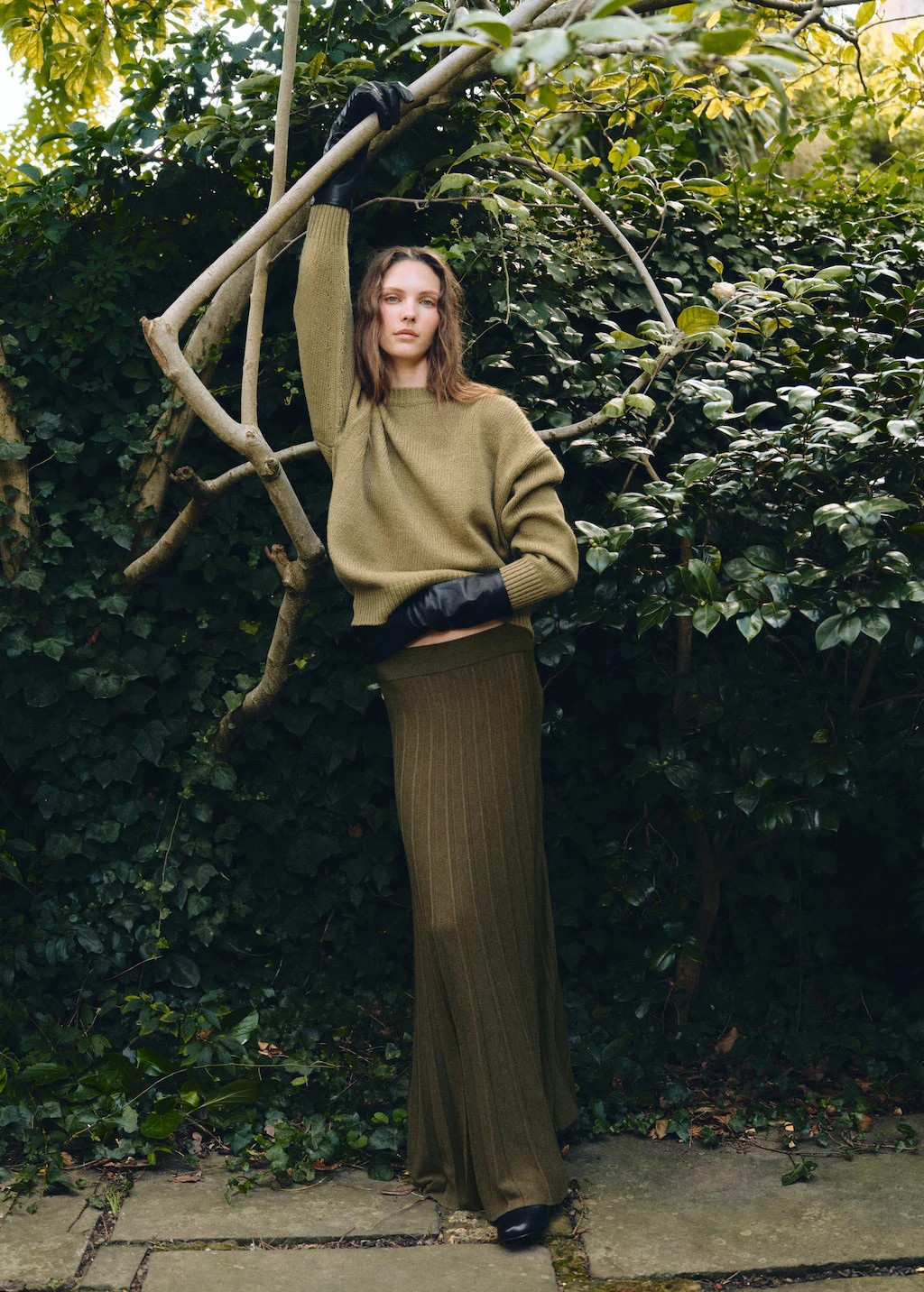 Oversized chunky-knit sweater olive green - Woman - L - MANGO | Mango (US/MX/AU)