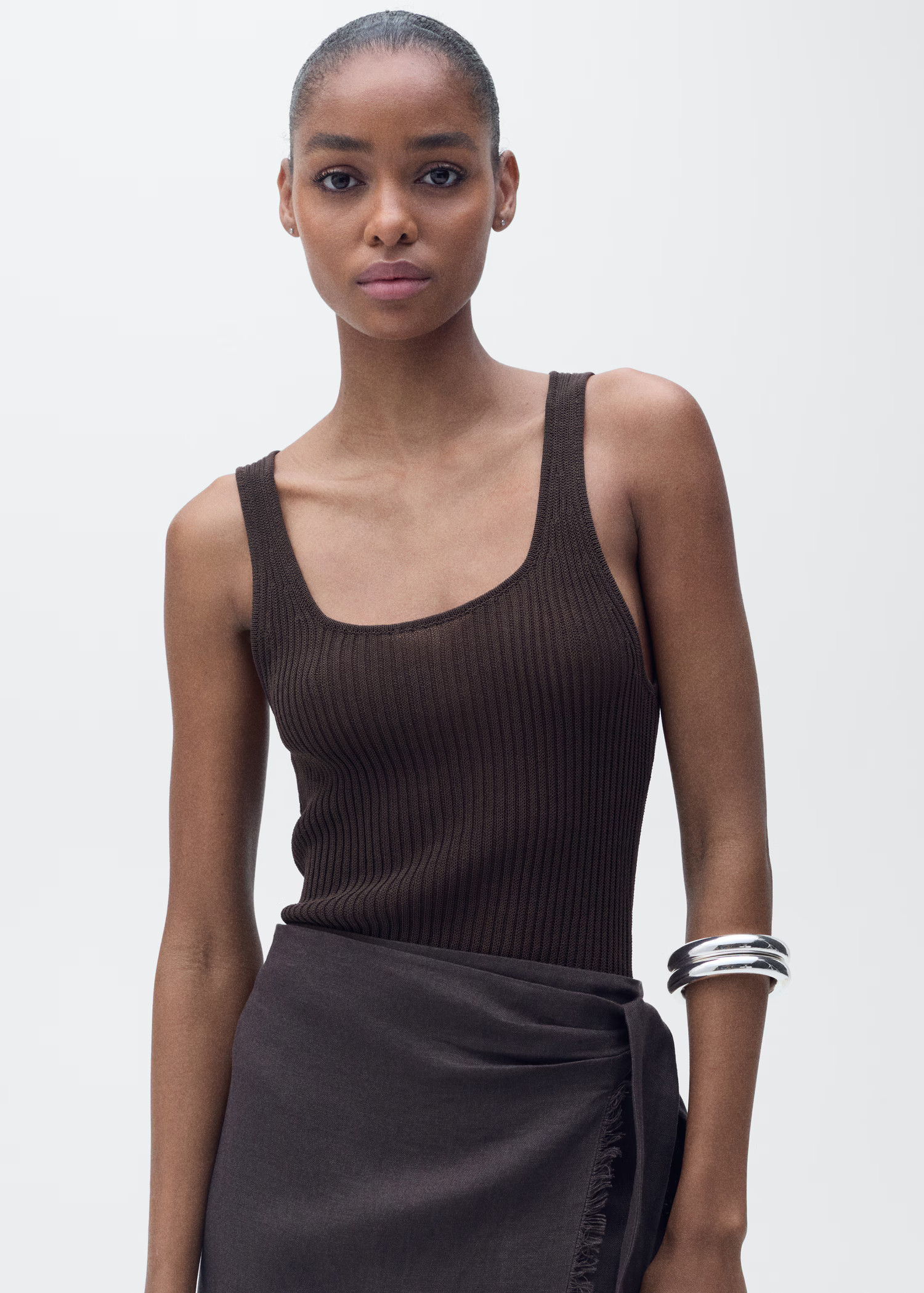 Chunky rib-knit top - Women | MANGO United Kingdom | MANGO (UK)