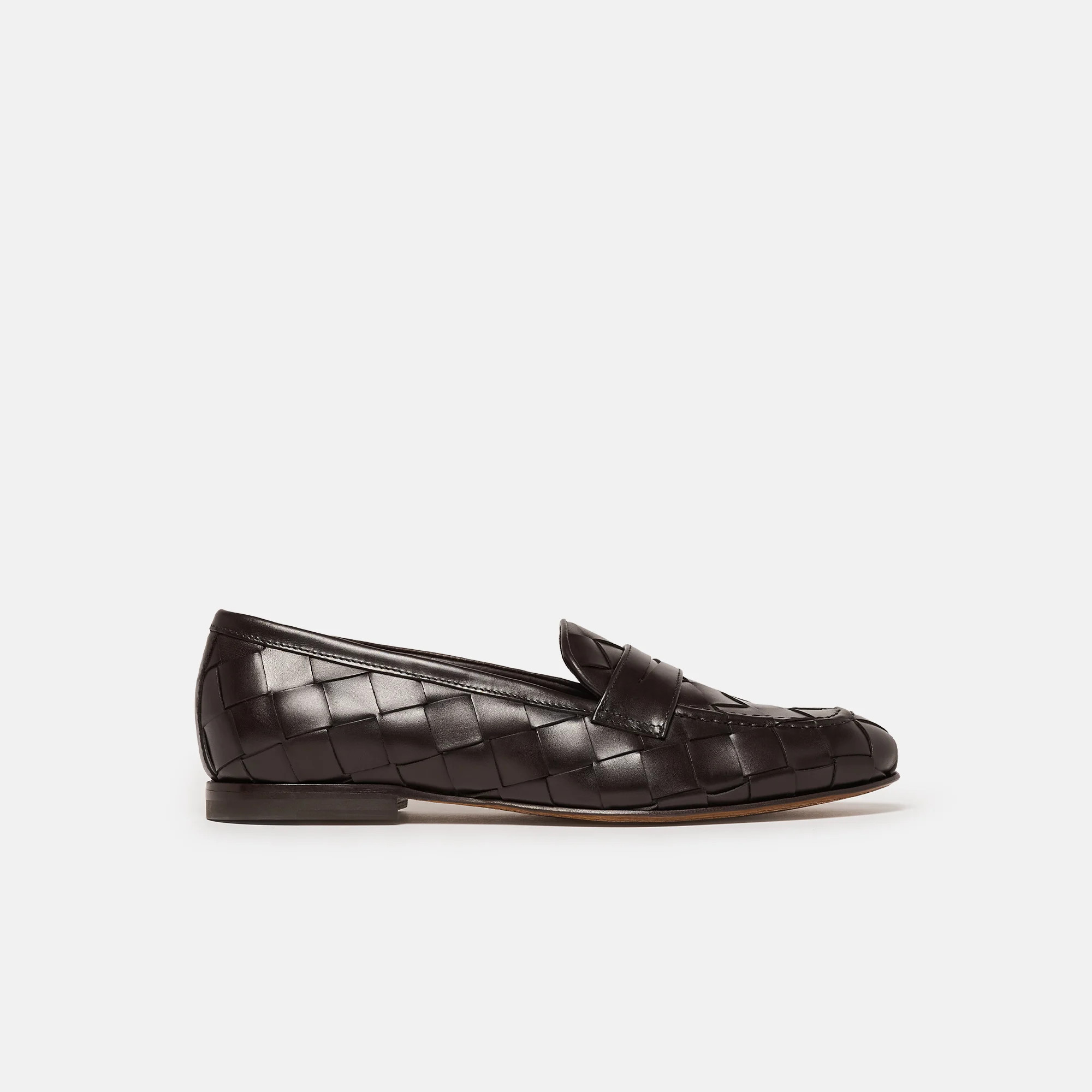 Valeria Dark Brown Woven | Scarosso