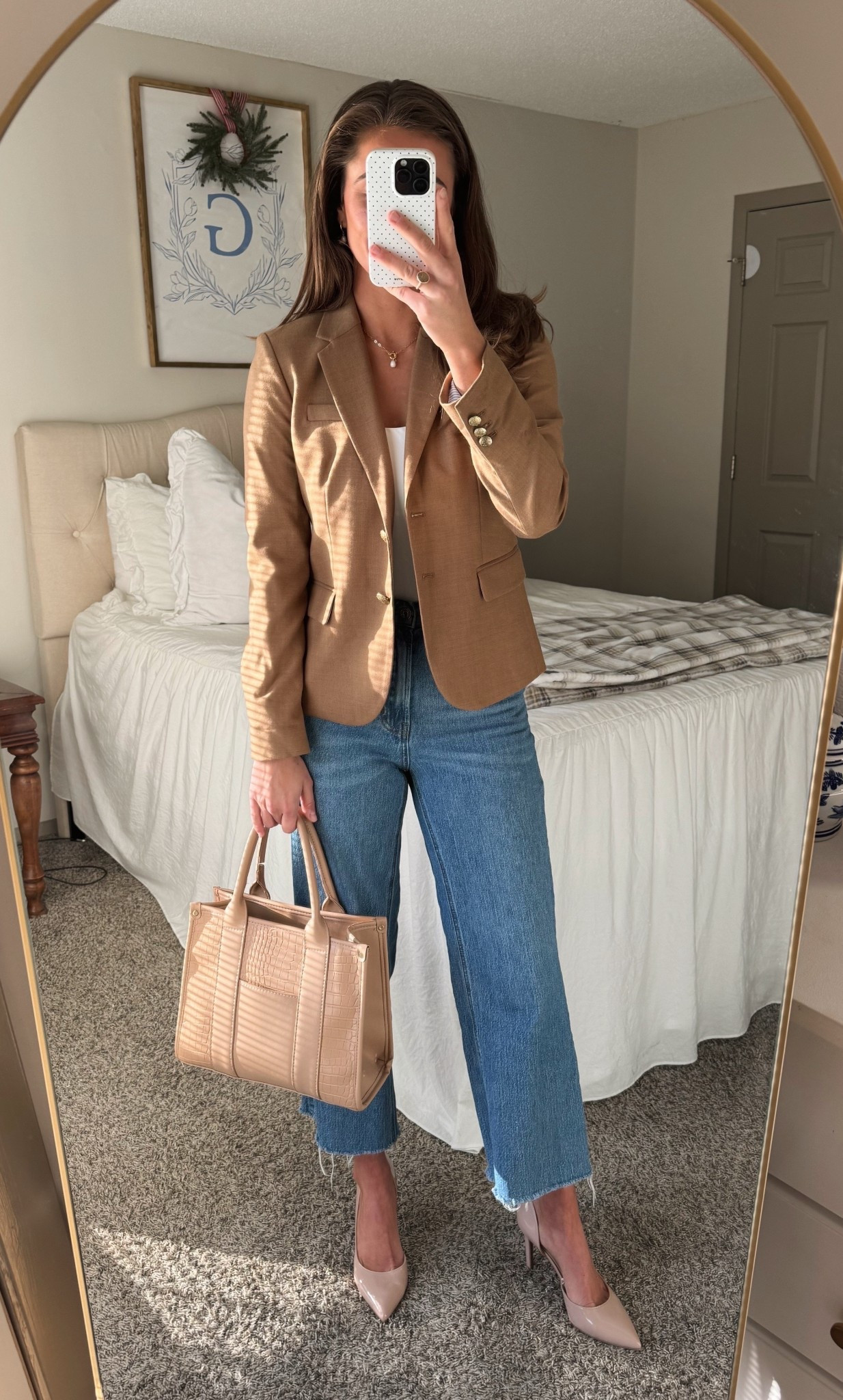 Obsessed with this JCrew jacket! 🤎🤎

Similar Jeans linked! These are pacsun and not made anymore 🥺

#LTKdayinmylife #LTKootd #LTKWorkwear