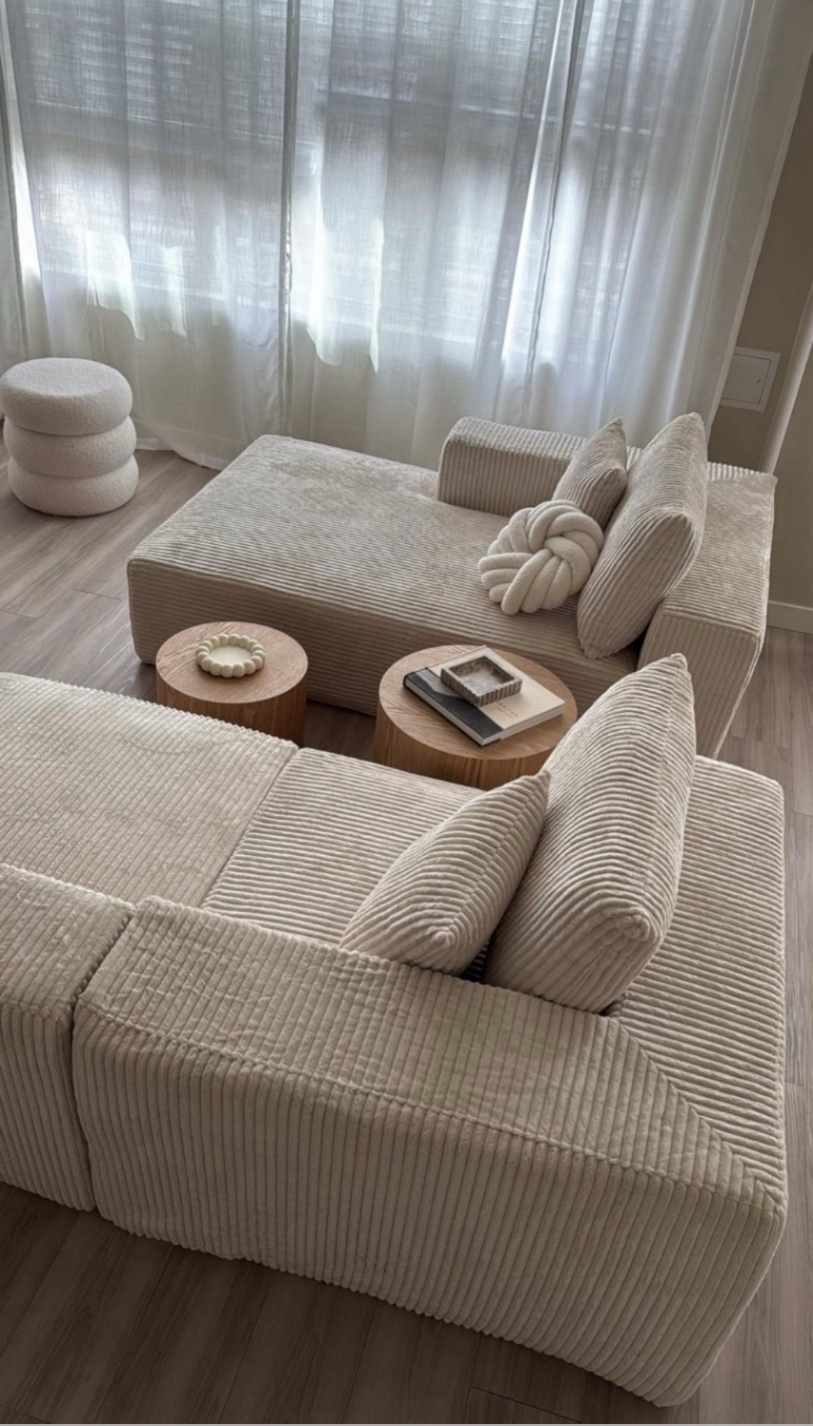 no assembly needed.  comfortable self inflating modular sofa.  