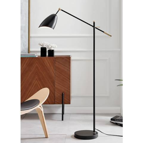 Lite Source Tanko Black Adjustable Reading Floor Lamp | Lamps Plus