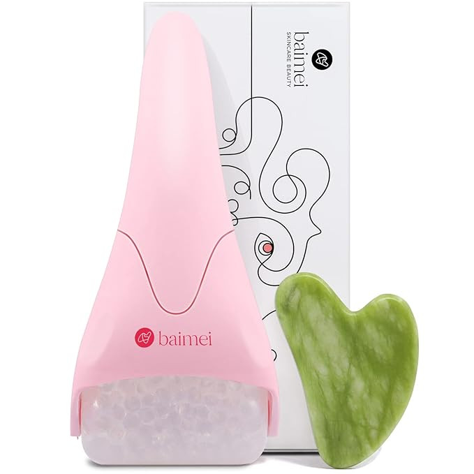 BAIMEI Ice Roller for Face and Gua Sha Facial Tools, Ice Face Roller Reduces Puffiness Migraine P... | Amazon (US)