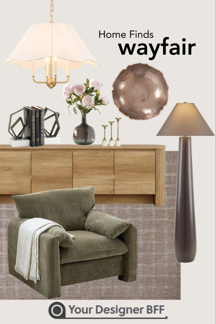 Neutral, cozy, and effortlessly chic 🤎I rounded up some of my favorite home finds from Wayfair to create this warm, modern living room look. Think soft textures, natural wood tones, warm lighting, and timeless accents that instantly elevate any space.From the cozy olive accent chair to the statement lighting and decorative pieces, these finds are perfect for refreshing your home without a full redesign. Tap to shop all my favorite pieces and bring this designer-inspired look into your own space.#WayfairFinds #HomeDecorInspo #CozyLivingRoom #InteriorStyle #NeutralHome

#LTKHome