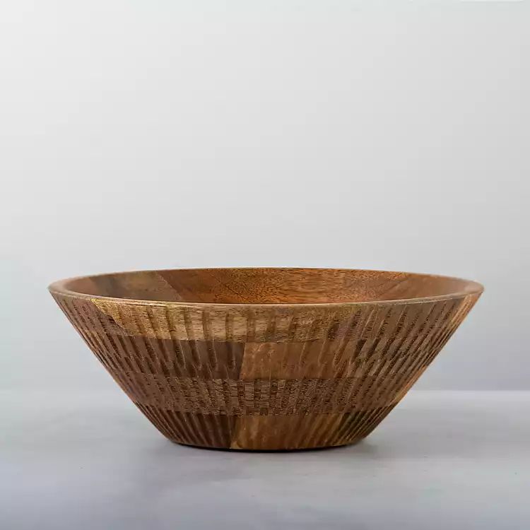 Carved Wooden Serving Bowl | Kirkland's Home