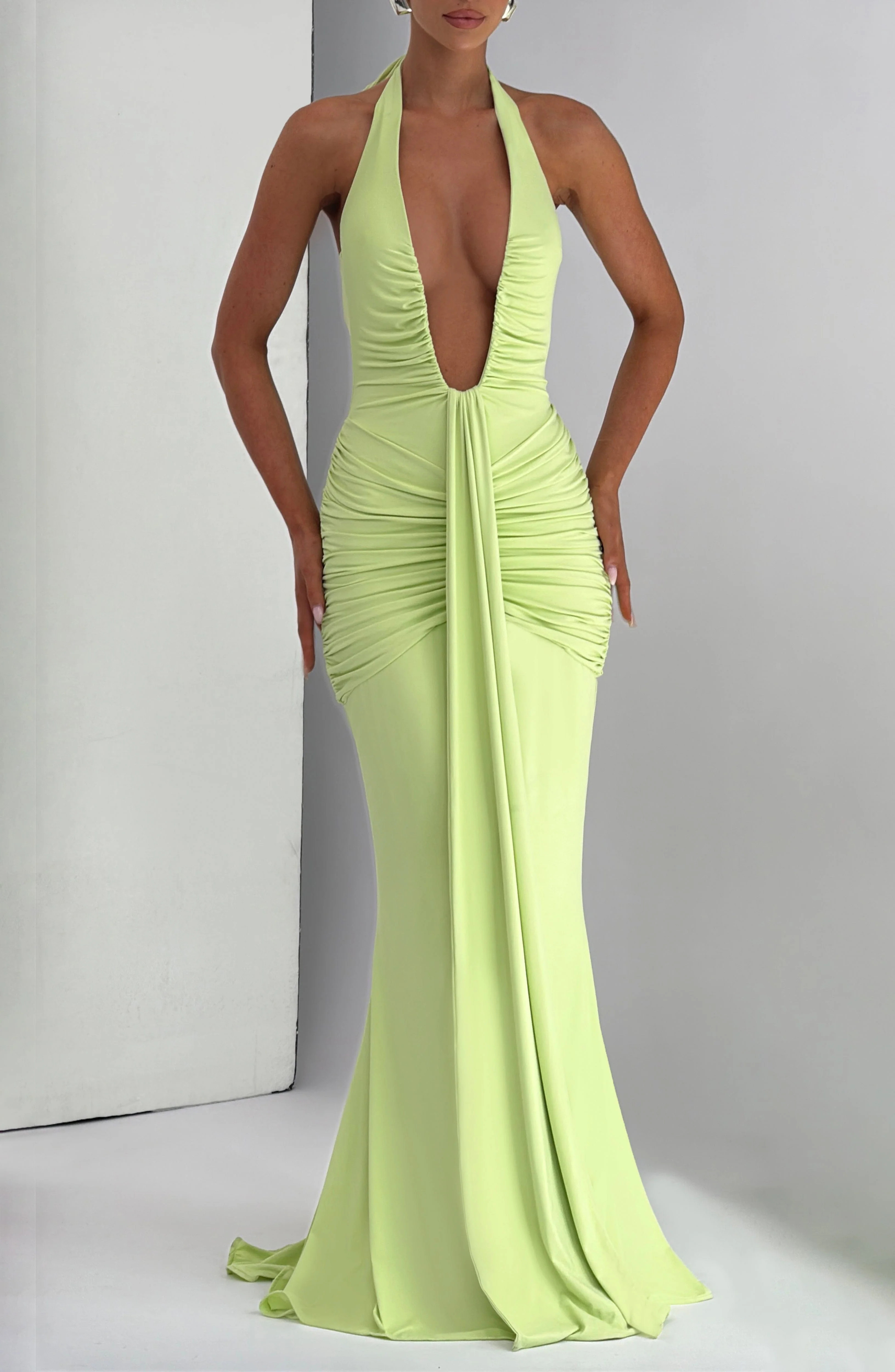 Rosetta Maxi Dress - Lime | Babyboo (global)