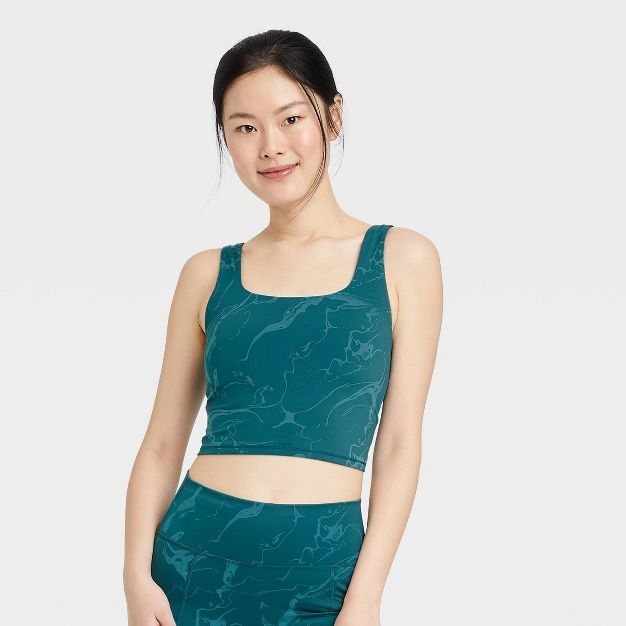 Women's Light Support Longline Cropped Tank Bra - All in Motion™ | Target