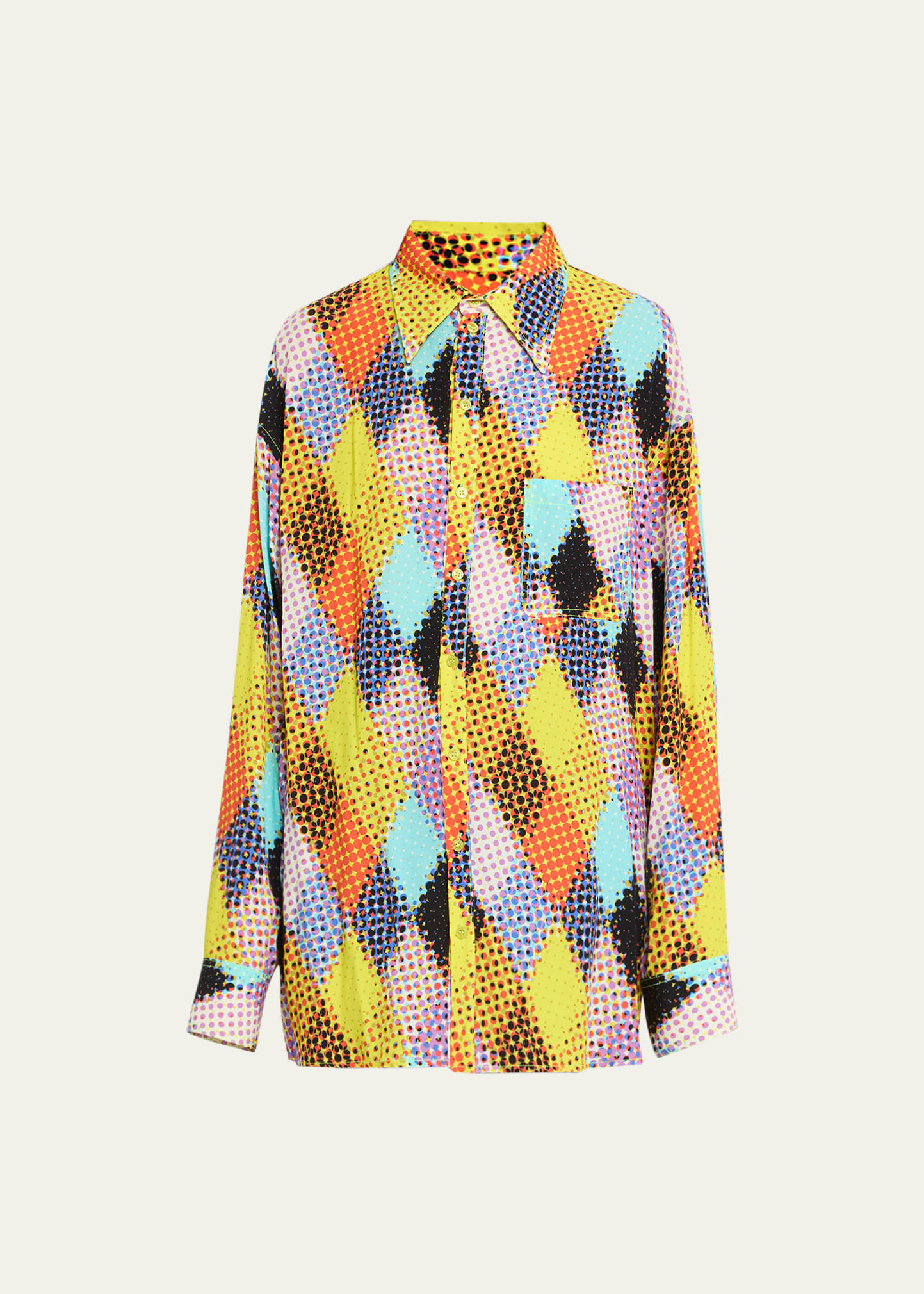 Harlequin Halftone Oversized Shirt | Bergdorf Goodman