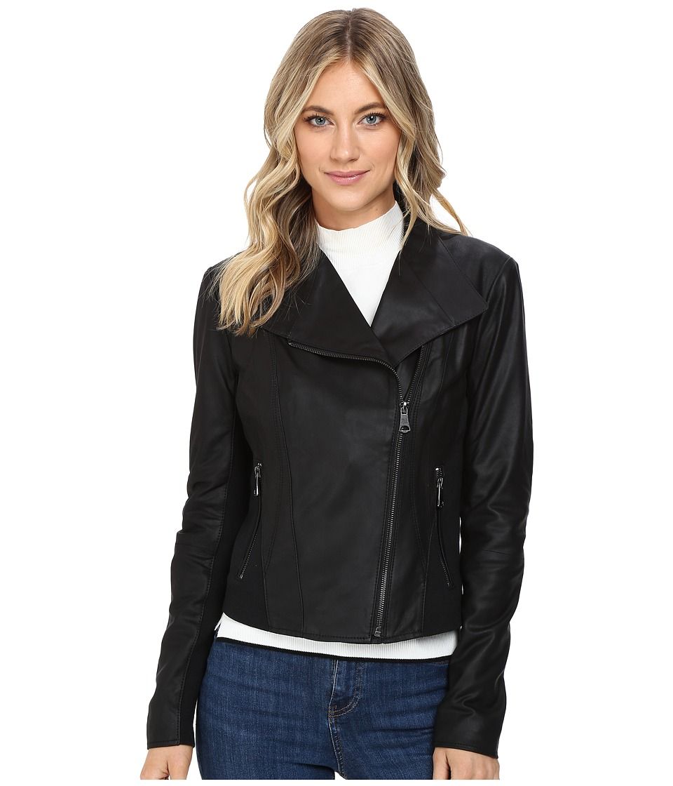 Marc New York by Andrew Marc - Felix 19 Feather Leather Jacket (Black) Women's Jacket | Zappos