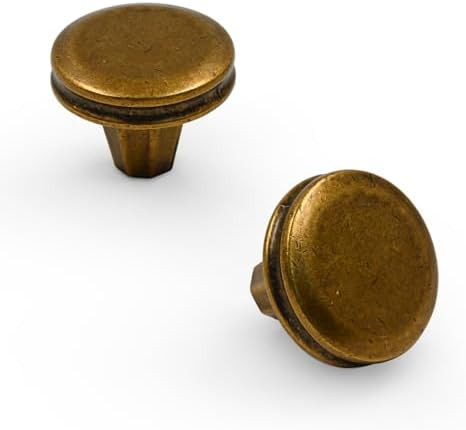 Asidrama 10 Pack Antique Brass Kitchen Cabinet Knobs Drawer Knobs Cabinet Hardware Zinc Knob for ... | Amazon (US)