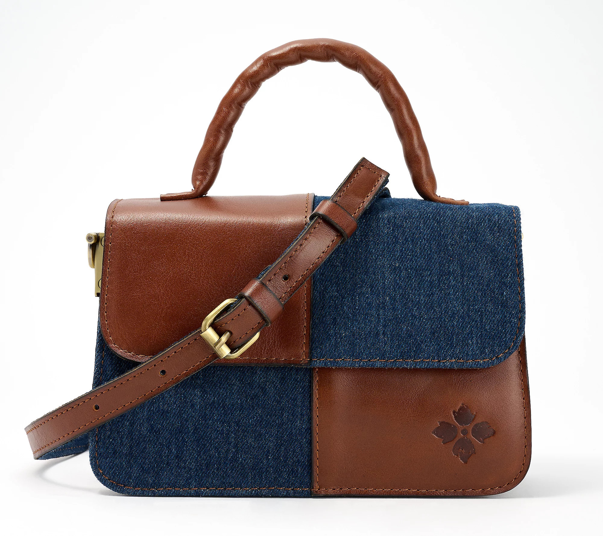 As Is Patricia Nash Leather Colorblock GarnetCrossbody | QVC