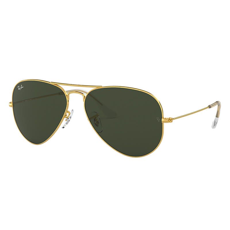 Ray-Ban Aviator Classic Gold Sunglasses, Green Lenses - Rb3025 | Ray-Ban (US)