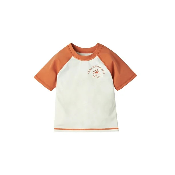 Modern Moments by Gerber Baby and Toddler Boys Short Sleeve Rash Guard and Swim Trunks Set with U... | Walmart (US)