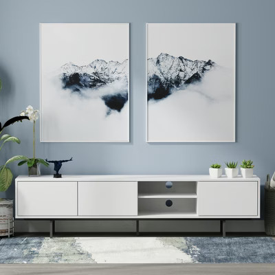 Glenwillow Home Atlas 78" x 20" Mid-Century Modern Buffet/Sideboard/TV Console | Target