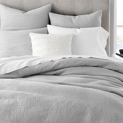 Organic Textured Waffle Duvet Cover & Shams | West Elm (US)