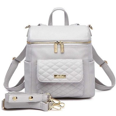 Luli Bebe Petit Monaco Diaper Bag Backpack, Made from Luxury Materials with Stylish Exterior, Spacious Interior for all Baby Products - Stone Grey | Target