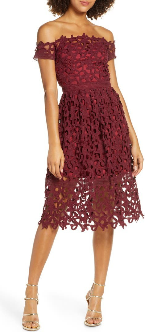 Off the Shoulder Lace Cocktail Dress | Nordstrom | Nordstrom