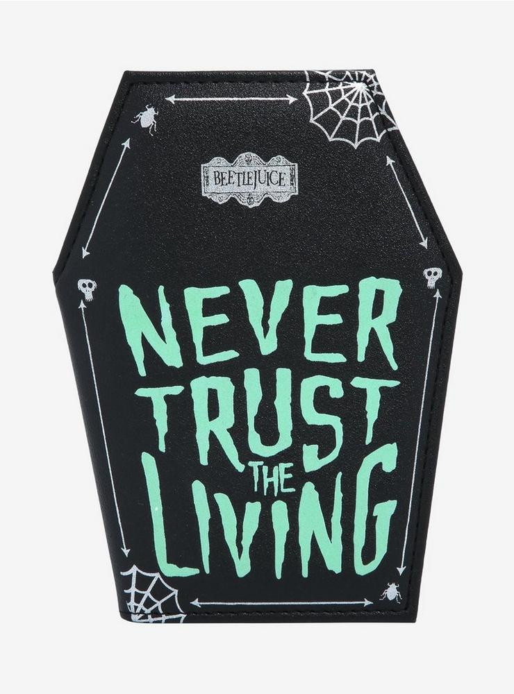 Beetlejuice Never Trust The Living Glow-In-The-Dark Cardholder | Hot Topic