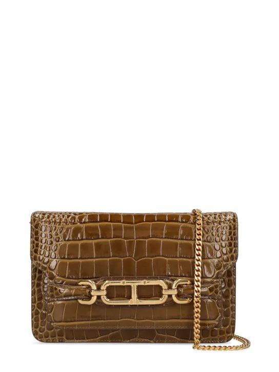 Small Whitney shiny croc leather bag | Luisaviaroma